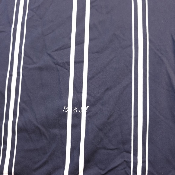 Porter & Ash Kinetic Stretch Shirt Large Blue Striped Short Sleeve Button Up - Picture 6 of 9